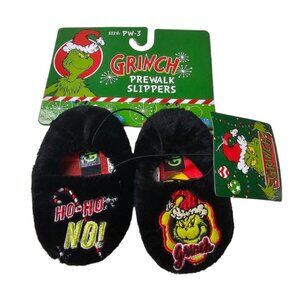 Dr. Seuss How the Grinch Stole Christmas Prewalk Slippers Shoes Size PW-3 NWT